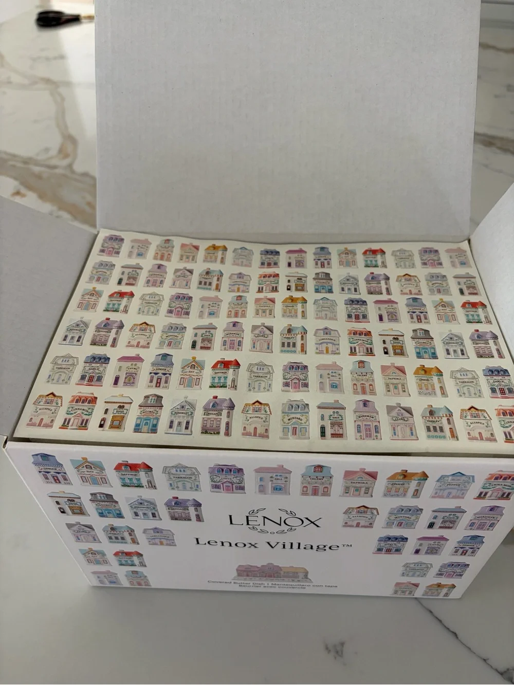 Lenox Spice Village Covered Butter Dish